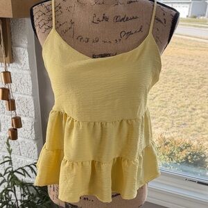 Sunny Yellow Tiered Camisole